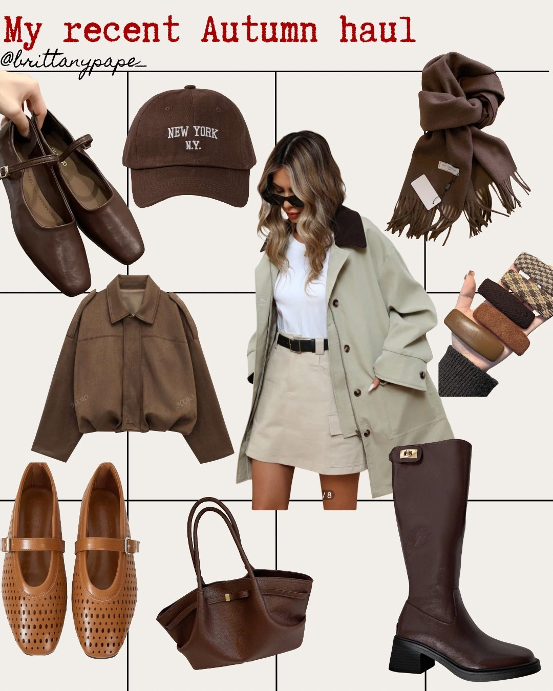 My recent autumn haul 
Click below to shop 🍂🍁


Fall outfit, autumn outfit, trench coat, tall boots, ballet flats, mesh flats, baseball cap, brown hat, brown scarf, brown purse, fall purse, suede purse, suede jacket, brown jacket, hair accessories, hair clips, fall, fall decor 

#LTKStyleTip #LTKFindsUnder50 #LTKFindsUnder100