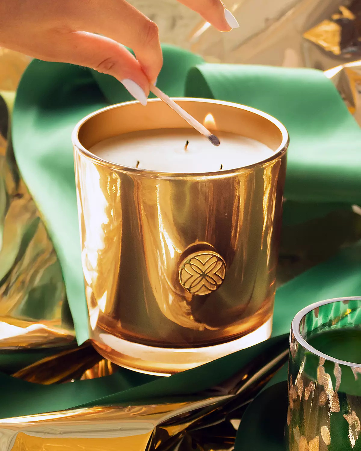 Gold Glass Candle | Lilly Pulitzer