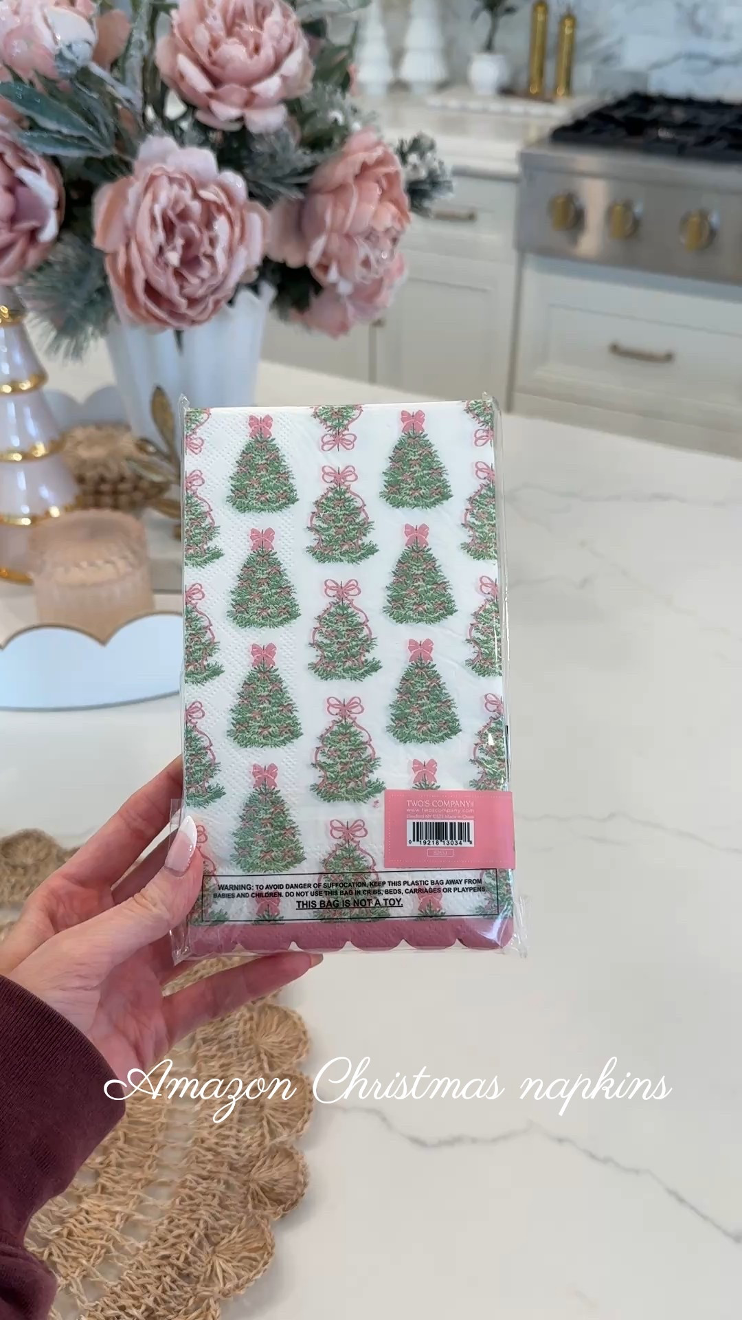 Amazon Christmas napkins! Love all the pink bows!

#LTKSaleAlert #LTKHoliday #LTKGiftGuide