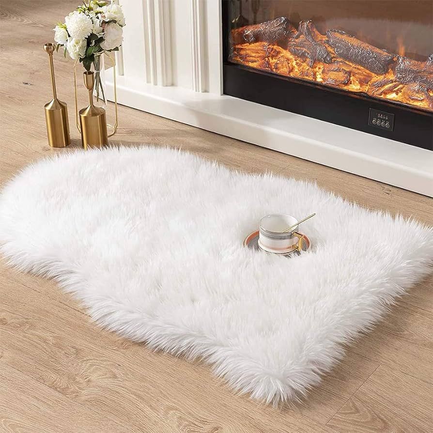 Faux Fur Area Rug, Decor Carpet Sheepskin Style Shaggy Rug for Chair Cover Seat Pad/Sofa Cushion,... | Amazon (CA)