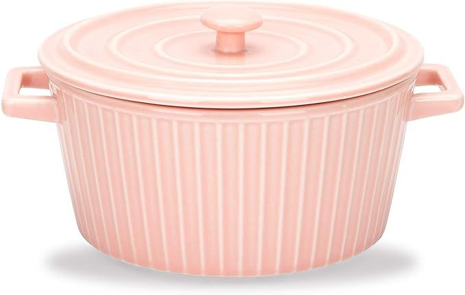 MDZF SWEET HOME Ceramic Baking Bowl for Oven Round Casserole Dish Noodle Bowl Bakeware with Handl... | Amazon (US)