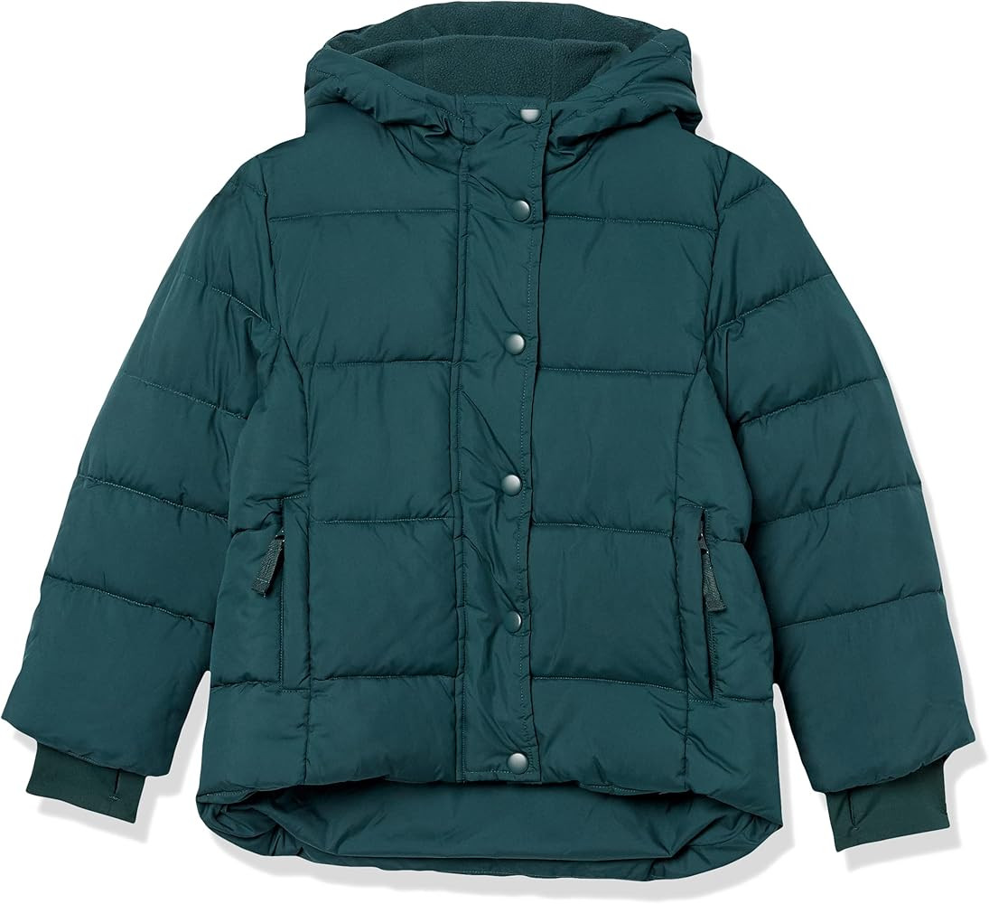 Amazon Essentials Girls and Toddlers' Heavyweight Hooded Puffer Jacket | Amazon (US)