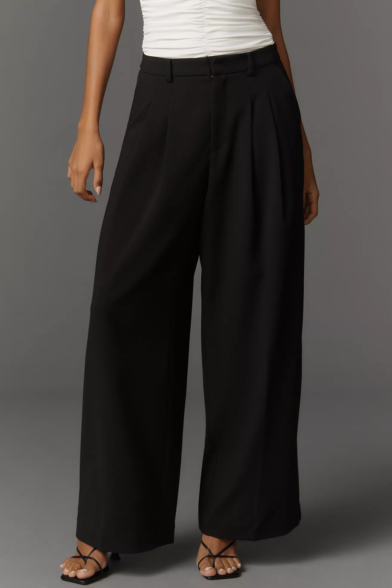 The Avery Wide-Leg Pleated Trousers by Maeve | Anthropologie (US)