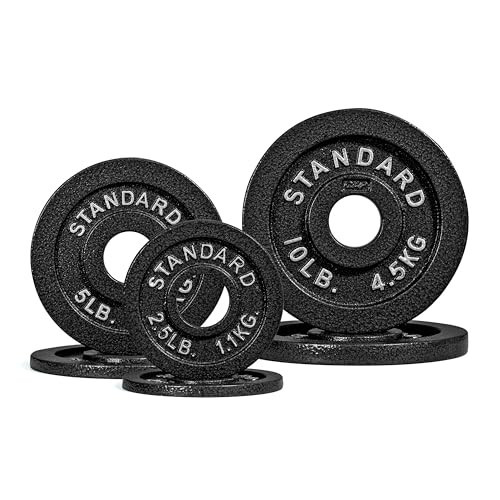 CAP Barbell Cast Iron Olympic Black Weight Plate, Set 2.5 lb x2, 5 lb x2 lb, 10 lb x2 | Amazon (US)