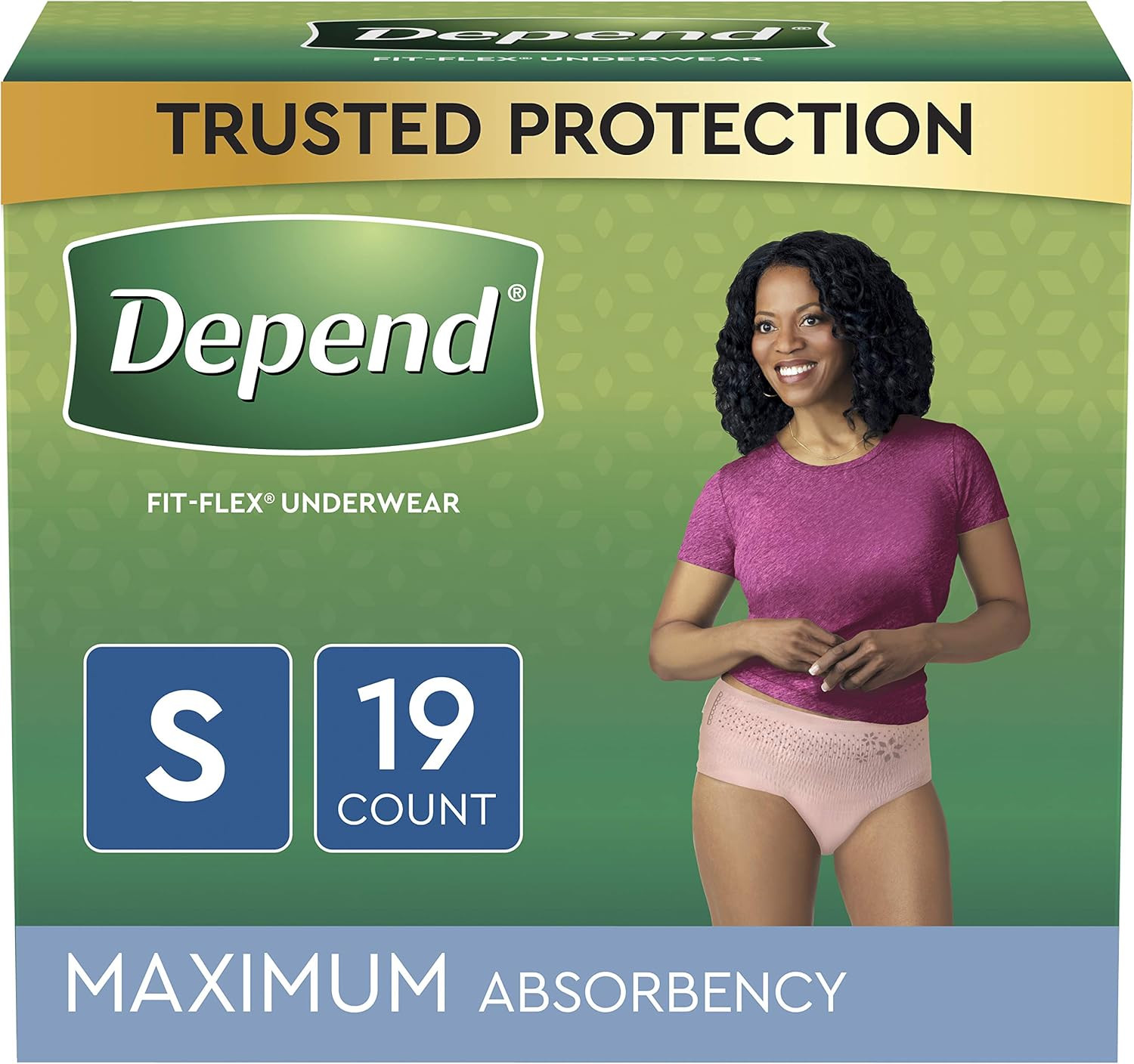 Depend FIT-FLEX Incontinence Underwear for Women, Maximum Absorbency, Small, Blush, 19 Count | Amazon (CA)