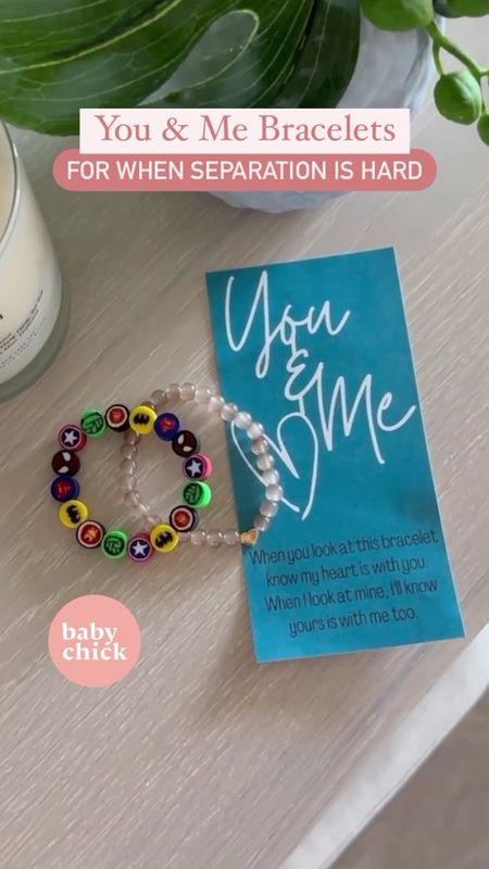 You & Me Bracelets for when separation is tough. One for you and one for your kiddo. Your kid can wear their bracelet and be reminded that you are always together. Perfect for back to school season.💙 #mommyandme #matching #boymom

#LTKfamily #LTKBacktoSchool #LTKkids