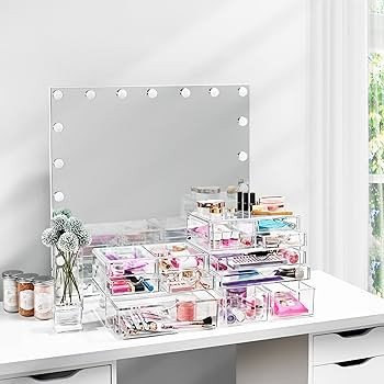 Sorbus Clear Acrylic Makeup Organizer - X-Large Organizers and Storage for Make up, Cosmetics, Je... | Amazon (US)