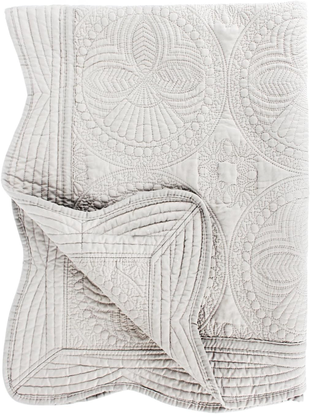 YIQIGO Toddlers and Baby Quilt Lightweight Blanket Embossed Cotton Quilt Four Seasons Scalloped 3... | Amazon (US)