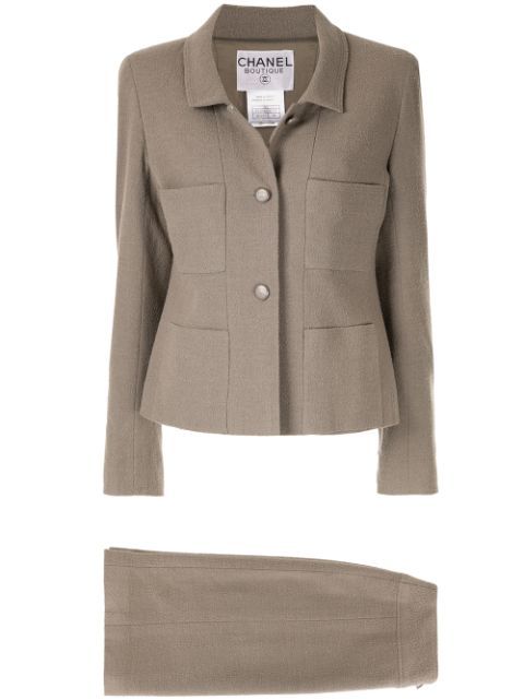 Chanel Pre-OwnedCC setup suit jacket skirt | Farfetch (US)