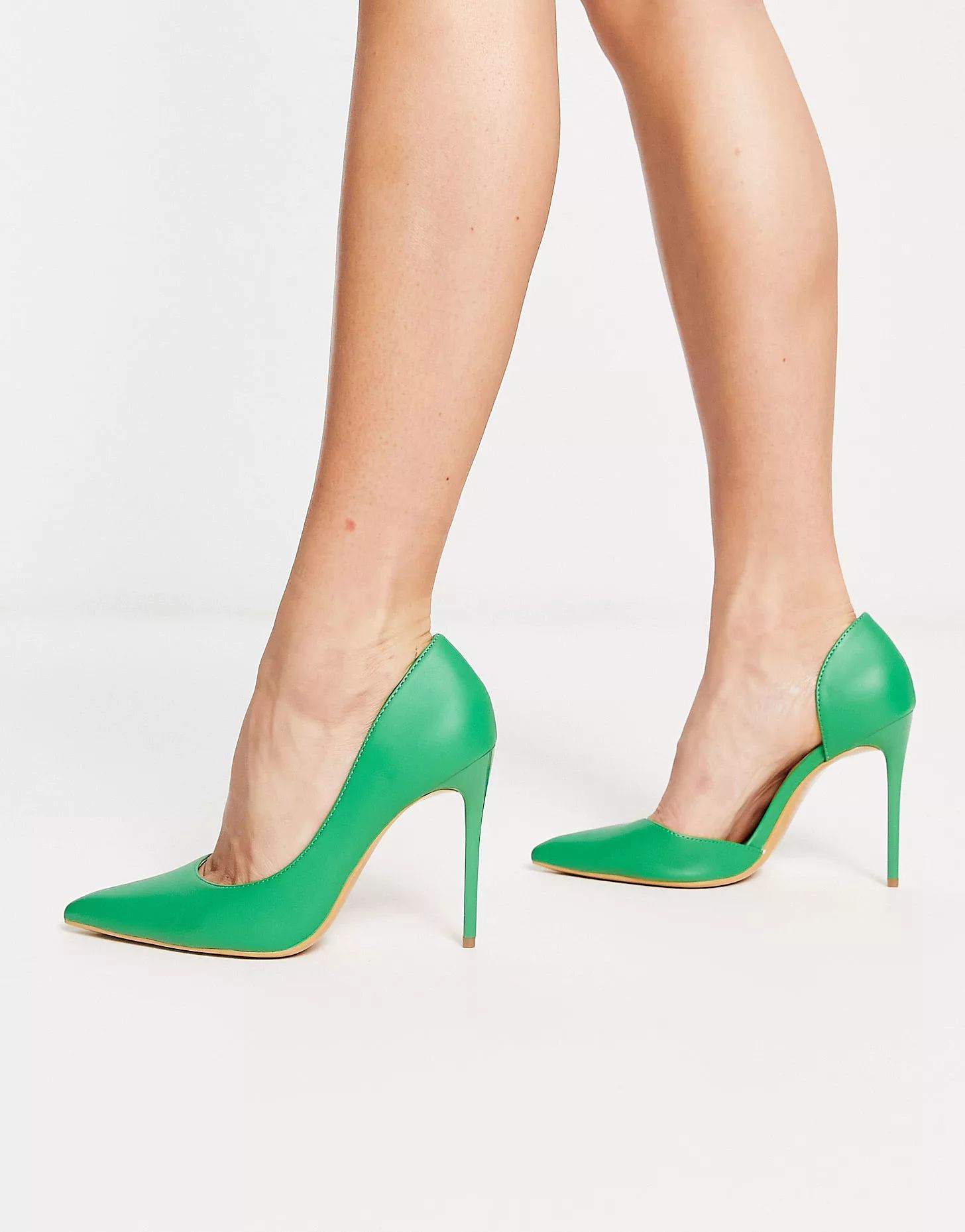 Truffle Collection pointed stiletto heels in green | ASOS | ASOS (Global)