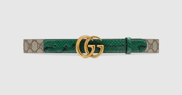 Gucci GG Marmont thin python belt | Gucci (US)