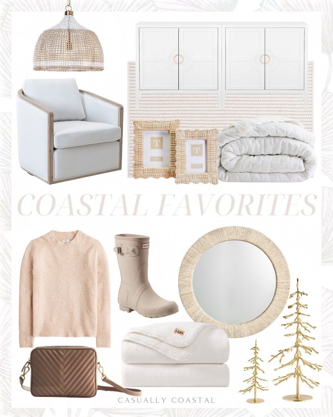 Coastal favorites! 

Coastal home decor, coastal rug, coastal mirror, coastal chair, neutral sweater, coastal throw blanket, sculpted trees, Christmas home decor, UGG plush throw blanket, crewneck sweater, J. crew sweater, pottery barn mirror, round seagrass mirror, Italian leather quilted crossbody bag, quince crossbody bag, console table, Hunter boots, short waterproof rain boots, woven pendant lighting, wayfair rug, neutral rug, 5x8 rug, chevron rug, quince linen quilt, coastal quilt, white linen quilt, upholstered swivel barrel chair, wicker weave photo frames, Amazon frame, marble tail whale sculpture  

#LTKFindsUnder50 #LTKHome #LTKFindsUnder100