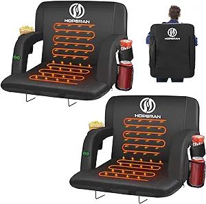 HOPERAN 2pcs Dual-Sided Heated Stadium Seats for Bleachers with Back Support, 3 Levels Heating St... | Amazon (US)