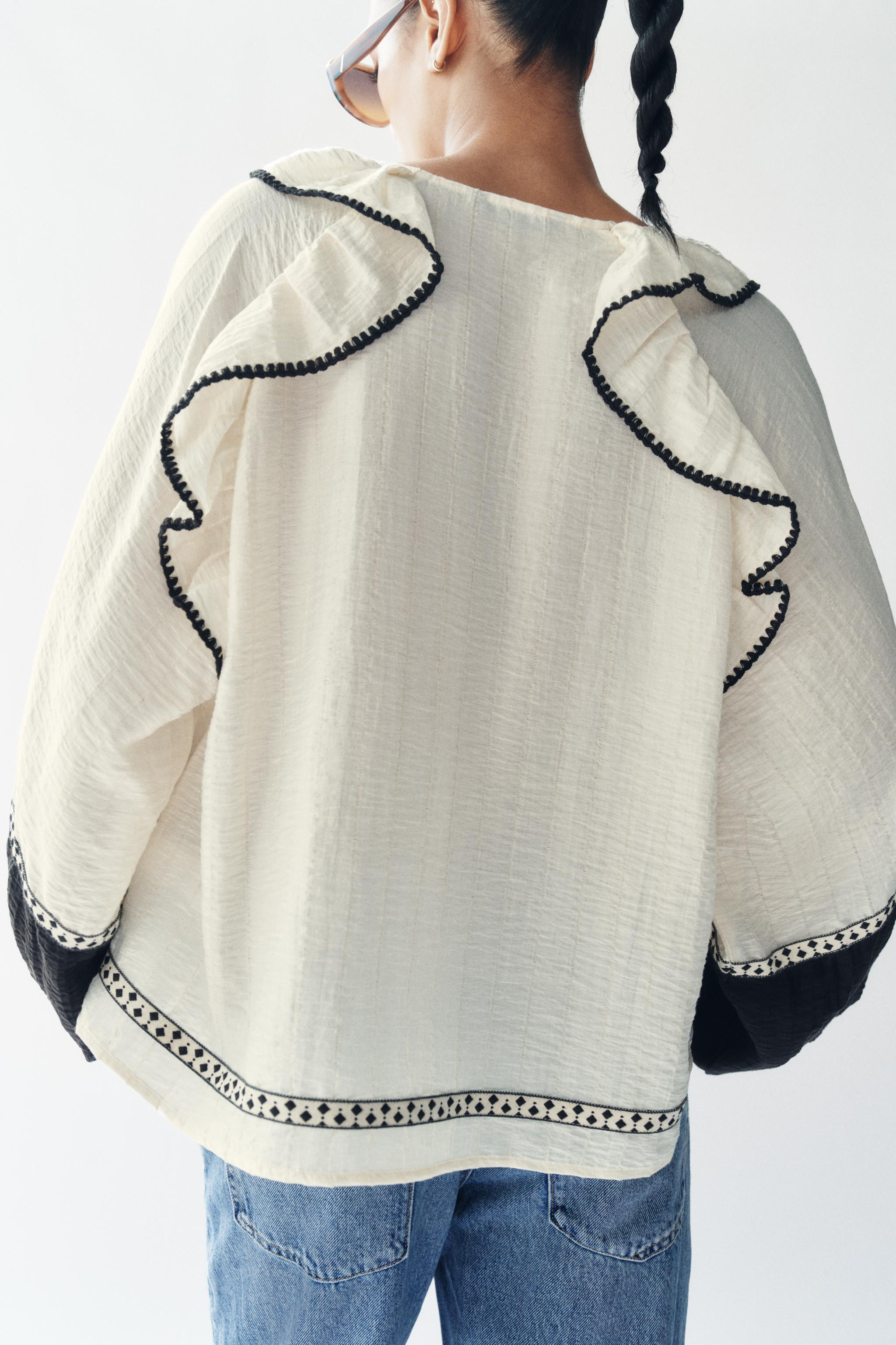 VOLUMINOUS RUFFLE BLOUSE | Zara US