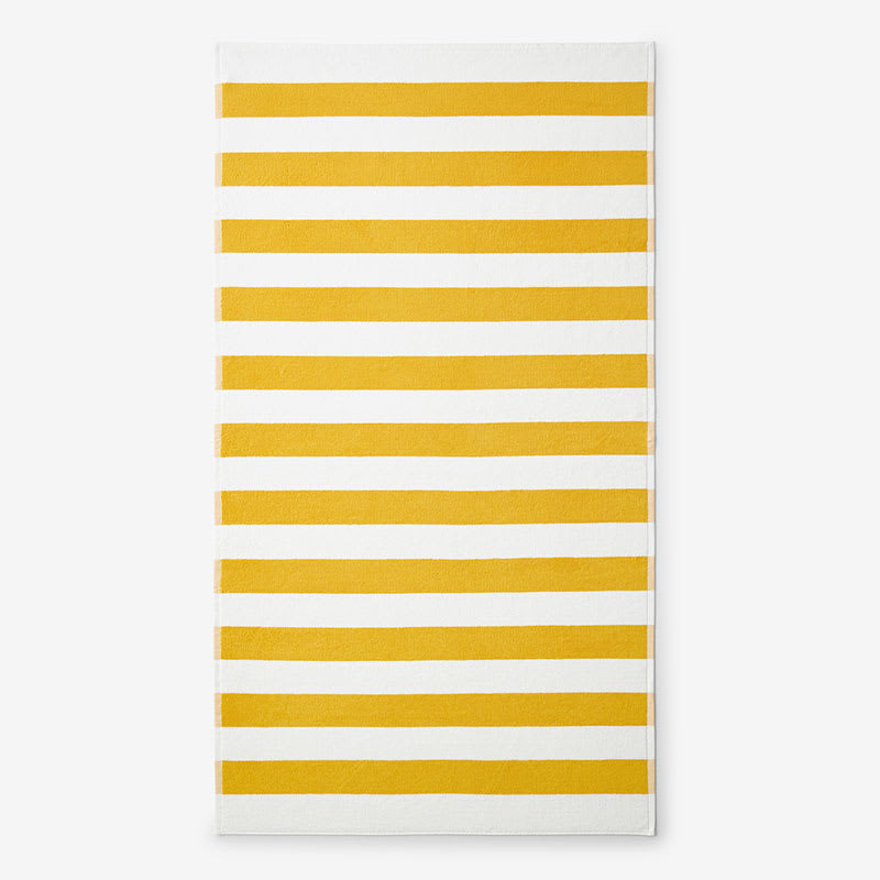 Classic Cabana Stripe Beach Towel - Yellow | The Company Store