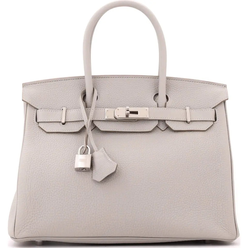 Pre-Owned Hermes Birkin Handbag Grey Togo with Palladium Hardware 30 in Gris Perle at Nordstrom, Size Small | Nordstrom