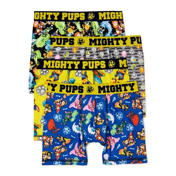 Boy's Paw Patrol Mighty Pups 4pk Boxer Brief, Size 4-10 - Walmart.com | Walmart (US)