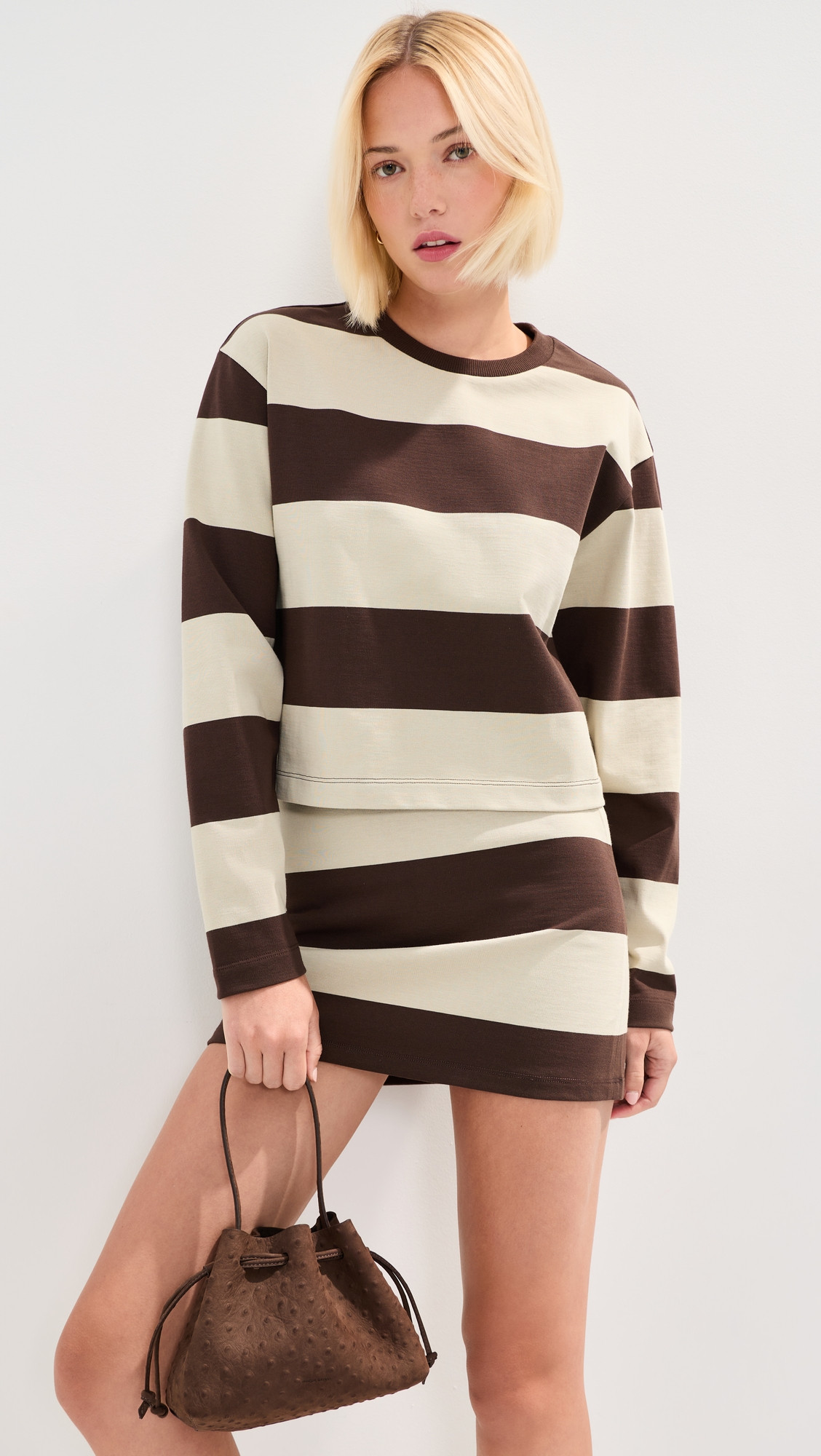 LE BOP Danica Top Chocolate/Beige XXS | Shopbop