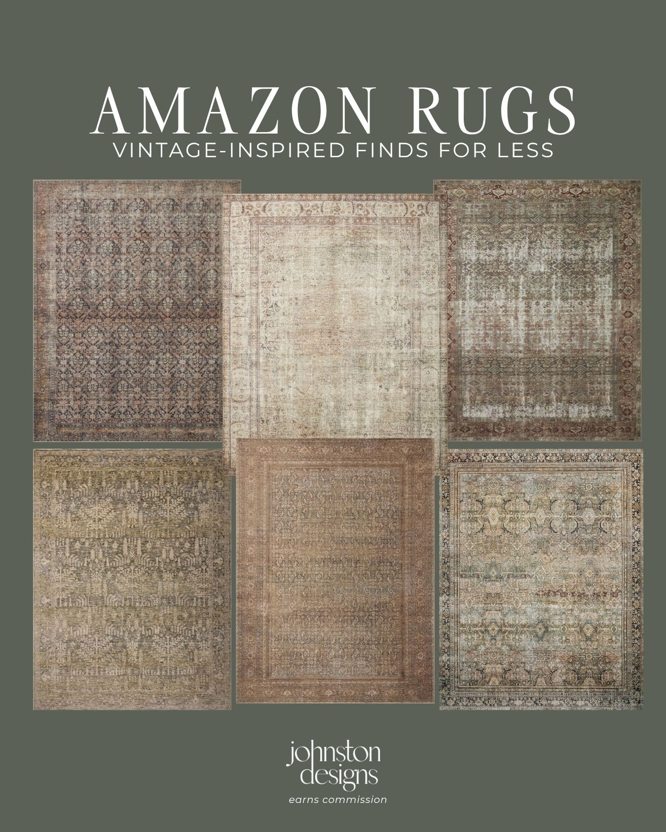 A vintage look rug adds so much warmth to a room. 🤎 These Amazon finds have the faded patterns and soft, earthy colors that work beautifully in a living room, bedroom or entryway.

Amazon rugs, vintage inspired rug, neutral area rug, living room rug, bedroom rug, earthy home decor, affordable loloi rugs, prime day sale

#amazonhome #arearug #vintagerug #neutralhome #livingroomdecor #bedroomdecor #homedecor #amazonfinds #loloirug 

 #LTKHome #LTKSaleAlert