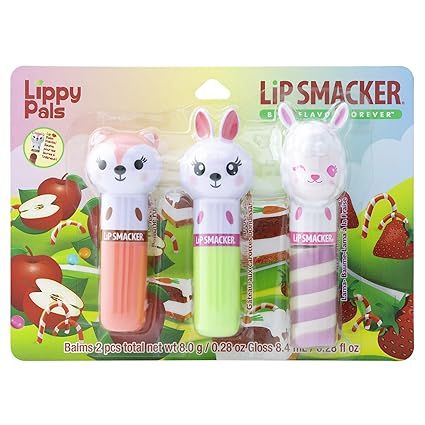 Lip Smacker Lippy Pals 3 Pack Lip Kit- Unicorn / Panda / Kitten Foxy Apple / Hoppy Carrot Cake / ... | Amazon (US)
