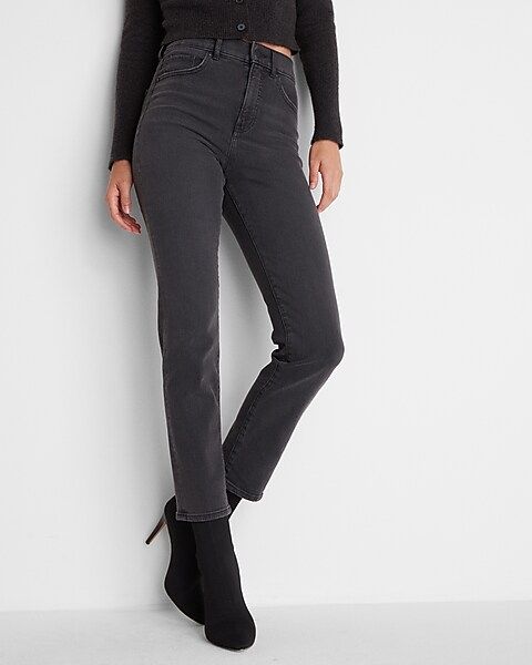 High Waisted Black Slim Jeans | Express