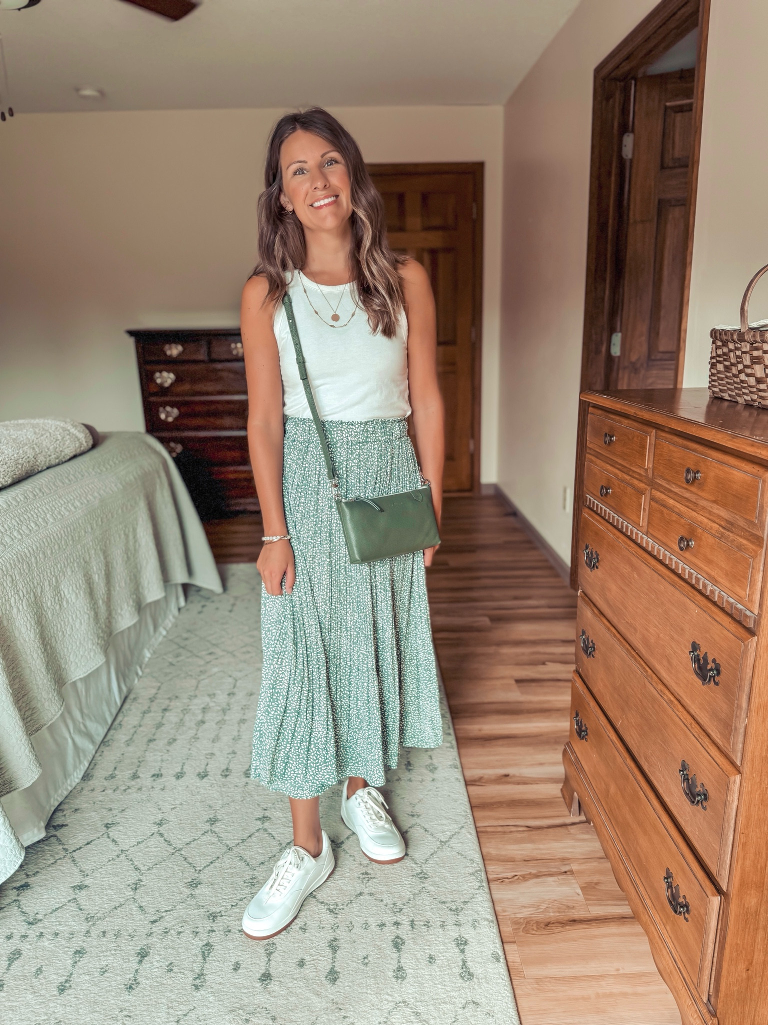 My skirt is size small and my tank is older so I linked similar ones. 

My one layering necklace is also older so I linked a similar one! 

I sized up to a 7 in my vessis because they don’t have half sizes and they fit comfortably.  #ltkfindsunder100 #ltkstyletip #ltkseasonal

#LTKFindsUnder50 #LTKSeasonal #LTKFindsUnder100