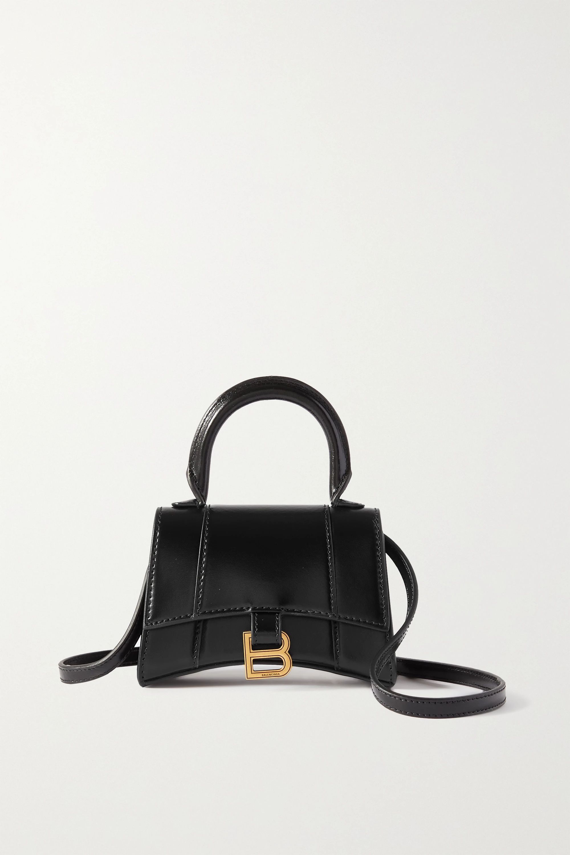 Black Hourglass nano leather tote | Balenciaga | NET-A-PORTER | NET-A-PORTER (UK & EU)
