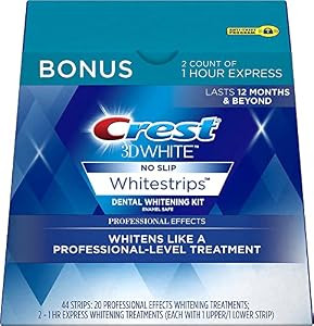 Crest 3D Whitestrips, Professional Effects, Teeth Whitening Strip Kit, 44 Strips (22 Count Pack) | Amazon (US)