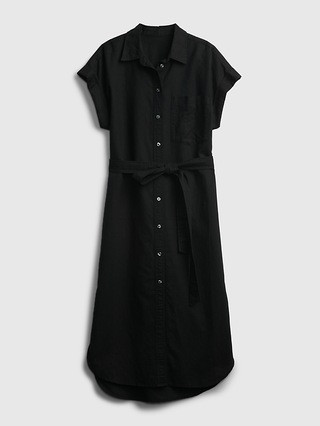Linen-Cotton Midi Shirtdress | Gap (US)