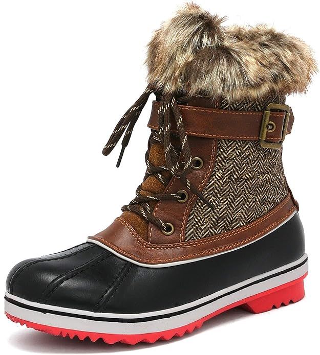 DREAM PAIRS Women's Mid Calf Winter Snow Boots | Amazon (US)