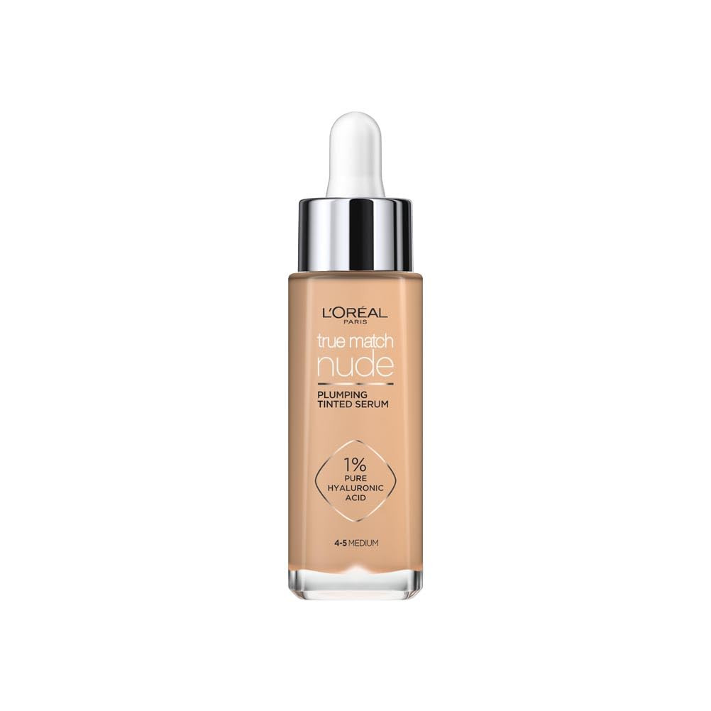 L'Oréal Paris Nude Tinted Serum for Face, Plumping and Hydrating Face Makeup, 1 Percent Pure Hya... | Amazon (UK)