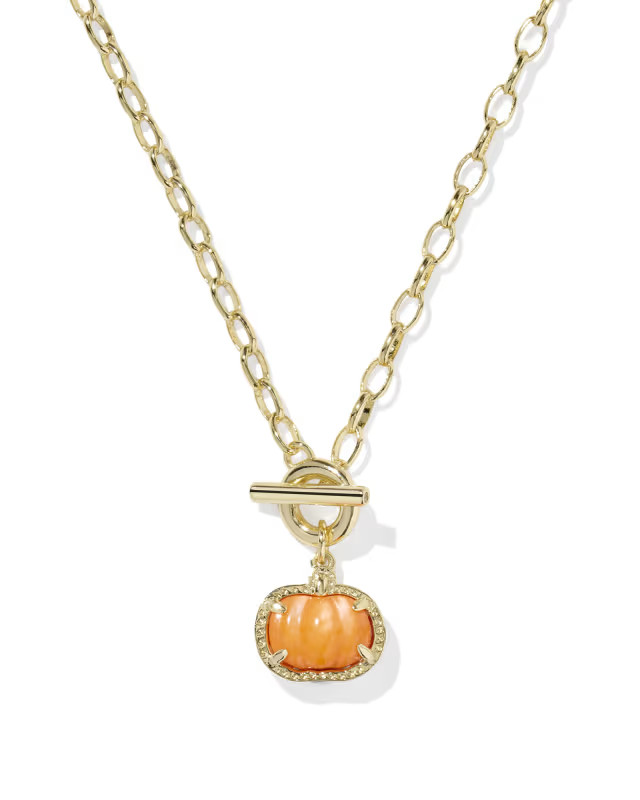 Pumpkin Gold Link and Chain Necklace | Kendra Scott