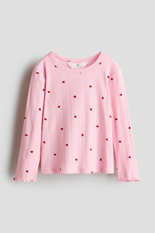 H & M - Ribbed Jersey Top - Pink | H&M (US + CA)