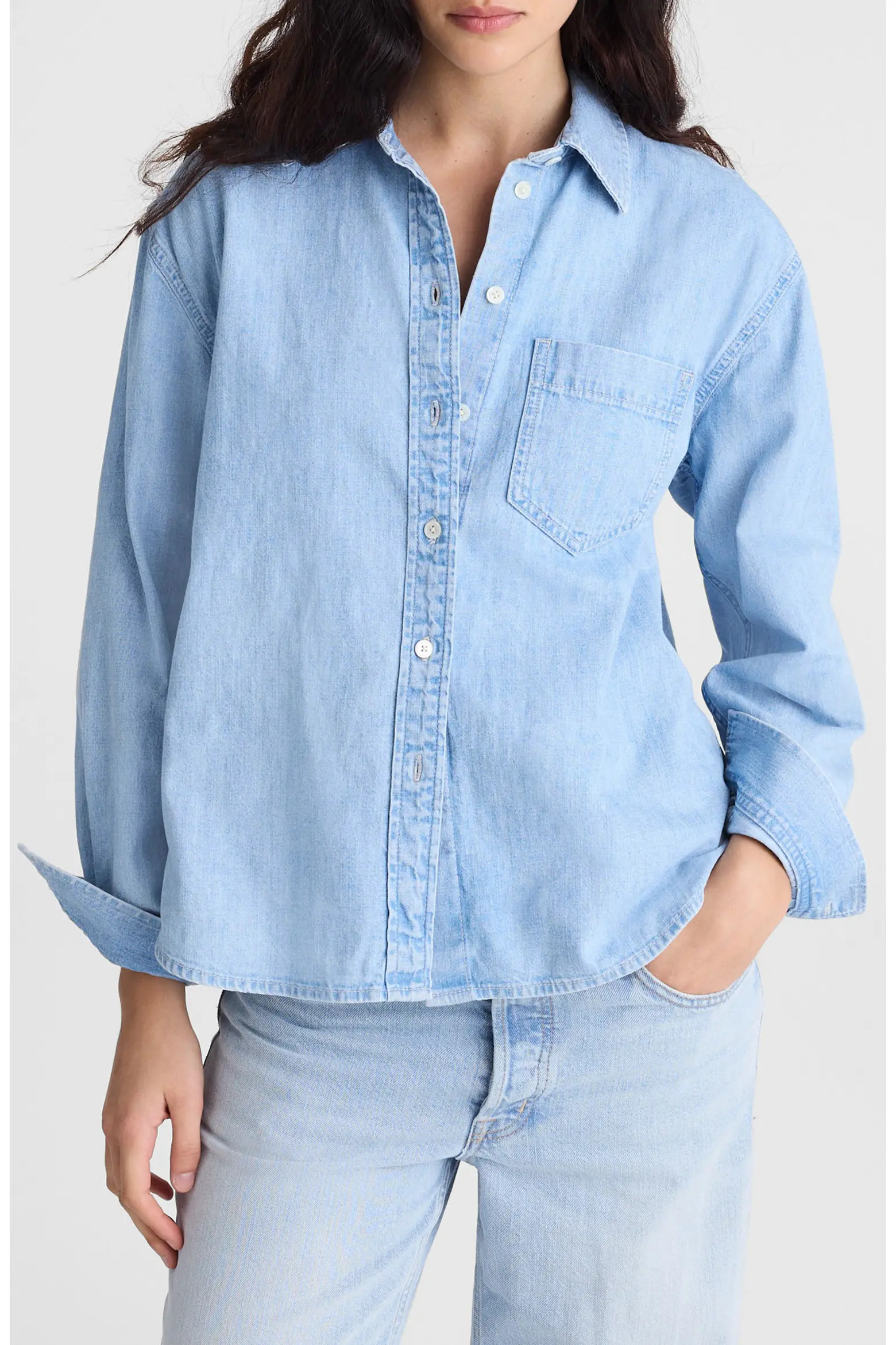 Madewell The Easy Denim Button-Up Shirt (Women) | Nordstrom | Nordstrom