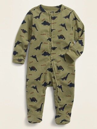 Unisex Dinosaur-Print Footed One-Piece for Baby | Old Navy (US)