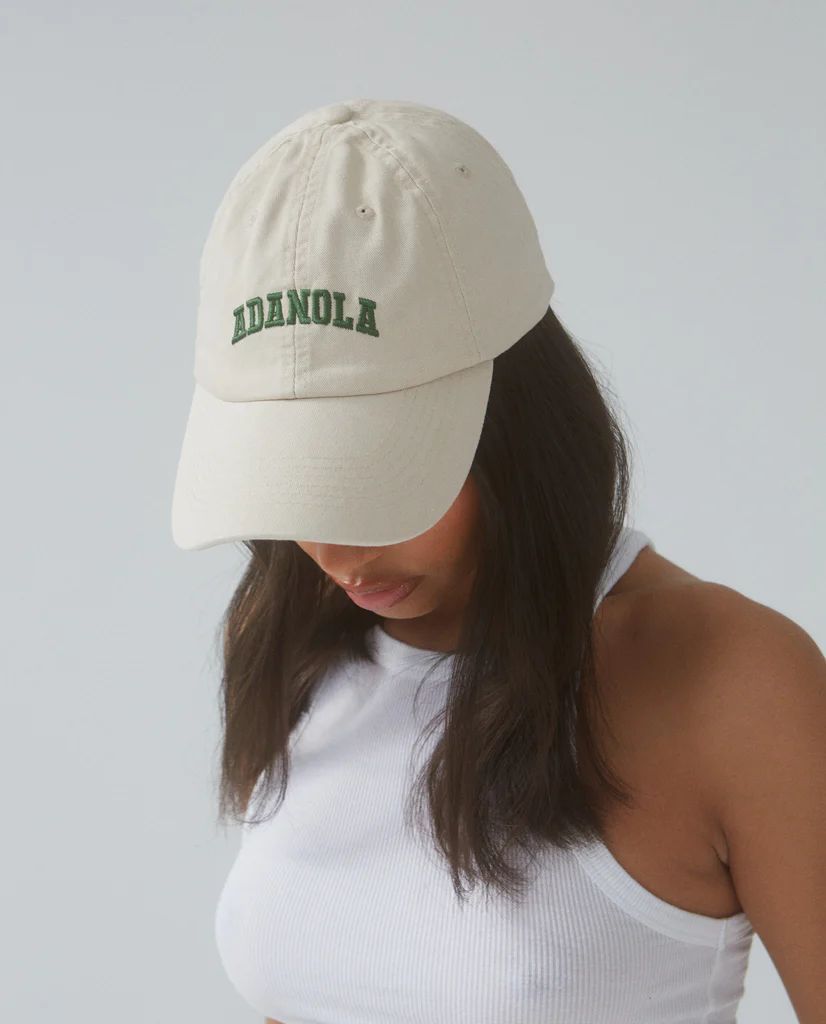 Varsity Cap - Cream/Green | Adanola UK
