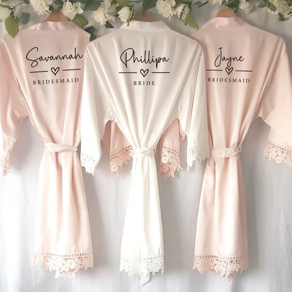 Personalised Bridesmaid Robes Bridal Party Robes Bridesmaid - Etsy | Etsy (US)