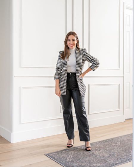Love this blazer and leather pants outfit for work!

#workwearoutfit #fashionfinds #outfitinspo #officeoutfit

#LTKworkwear #LTKFind #LTKstyletip