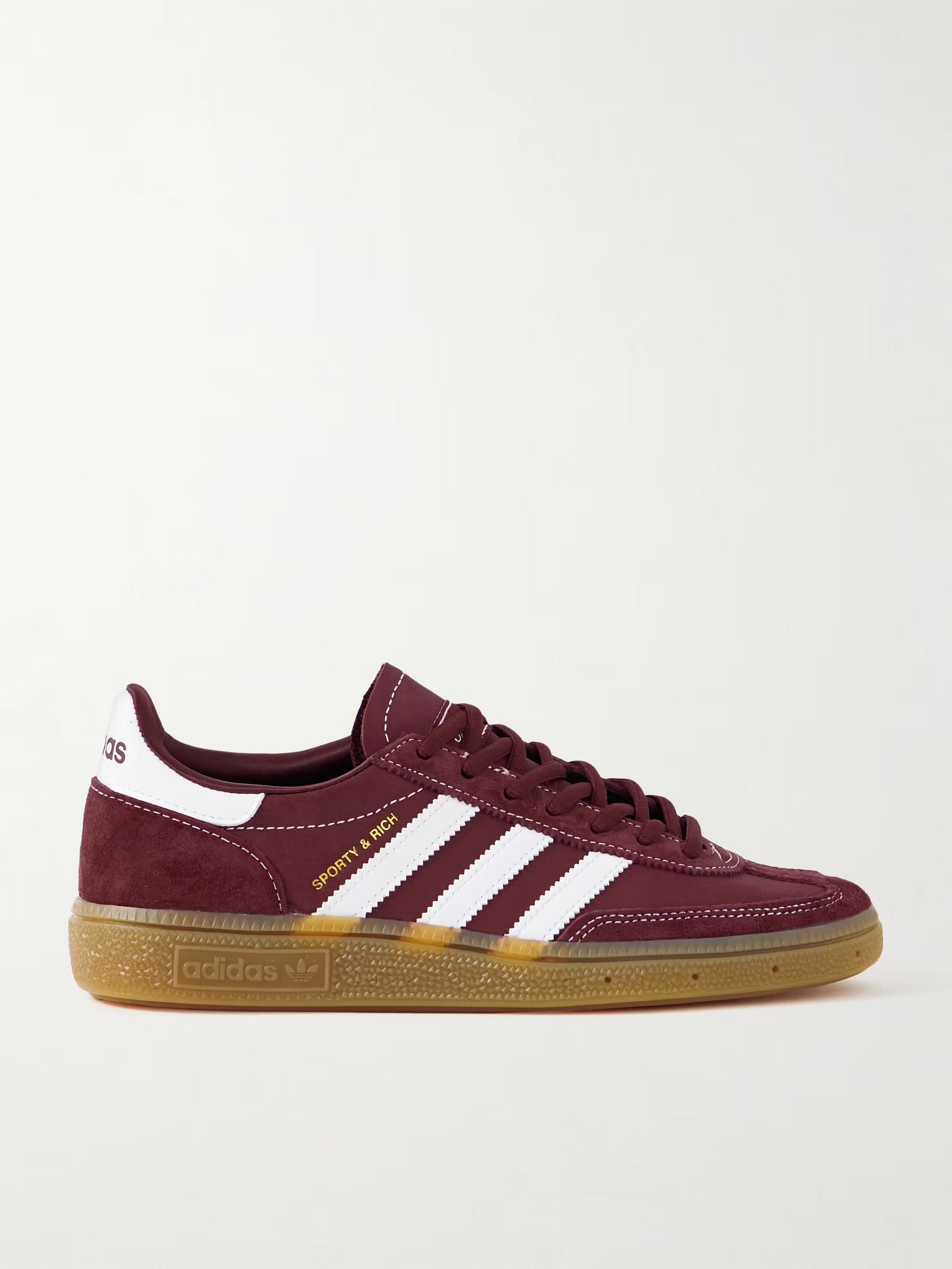 + Sporty & Rich Handball Spezial leather-trimmed suede and nubuck sneakers | NET-A-PORTER (UK & EU)
