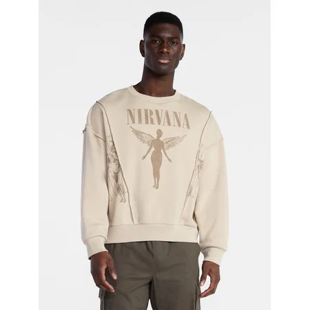 Nirvana Men s In Utero Crewneck Sweatshirt with Long Sleeves Sizes XS-3XL | Walmart (US)
