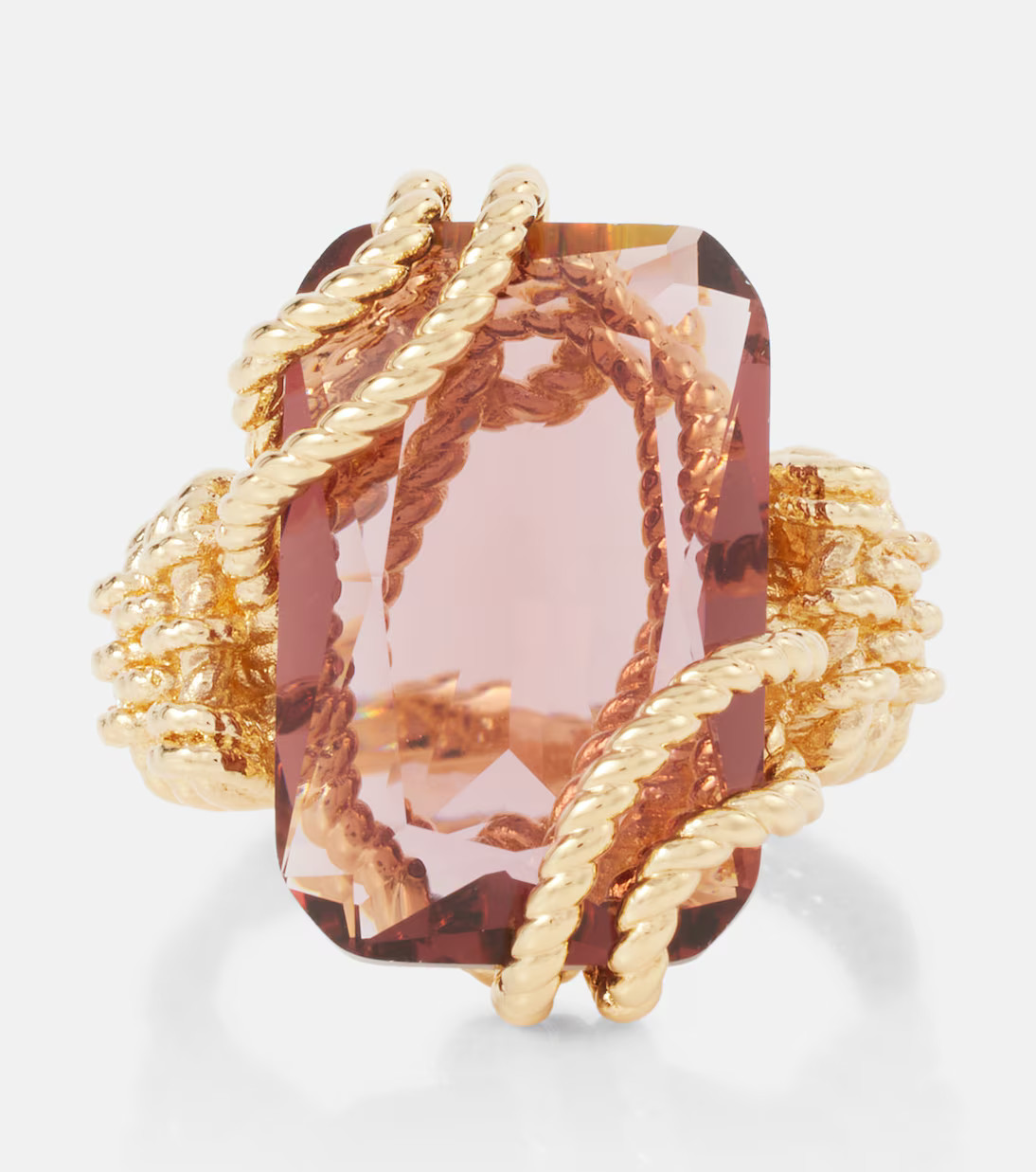 Bloom embellished gold-plated ring | Mytheresa (US/CA)