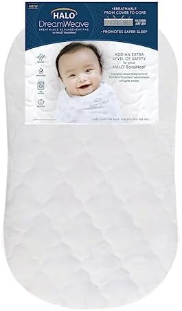HALO DreamWeave Breathable Mesh BassiNest Pad – 100% Washable Cover and Core – Hypoallergenic... | Amazon (US)