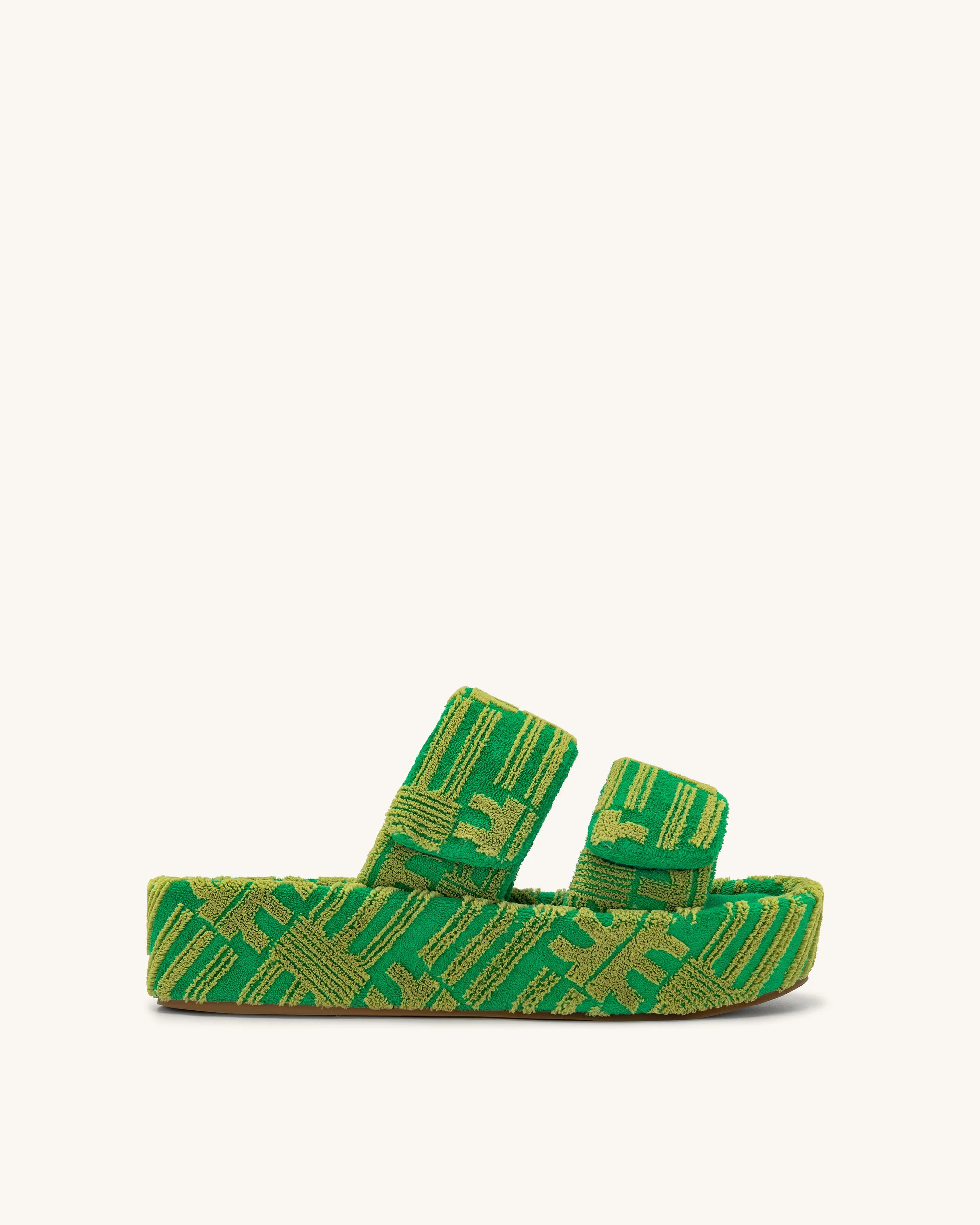 Lexi Terry Slide Sandal - Green | JW PEI US
