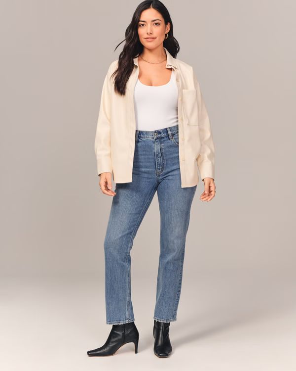 Curve Love High Rise Mom Jean | Abercrombie & Fitch (US)