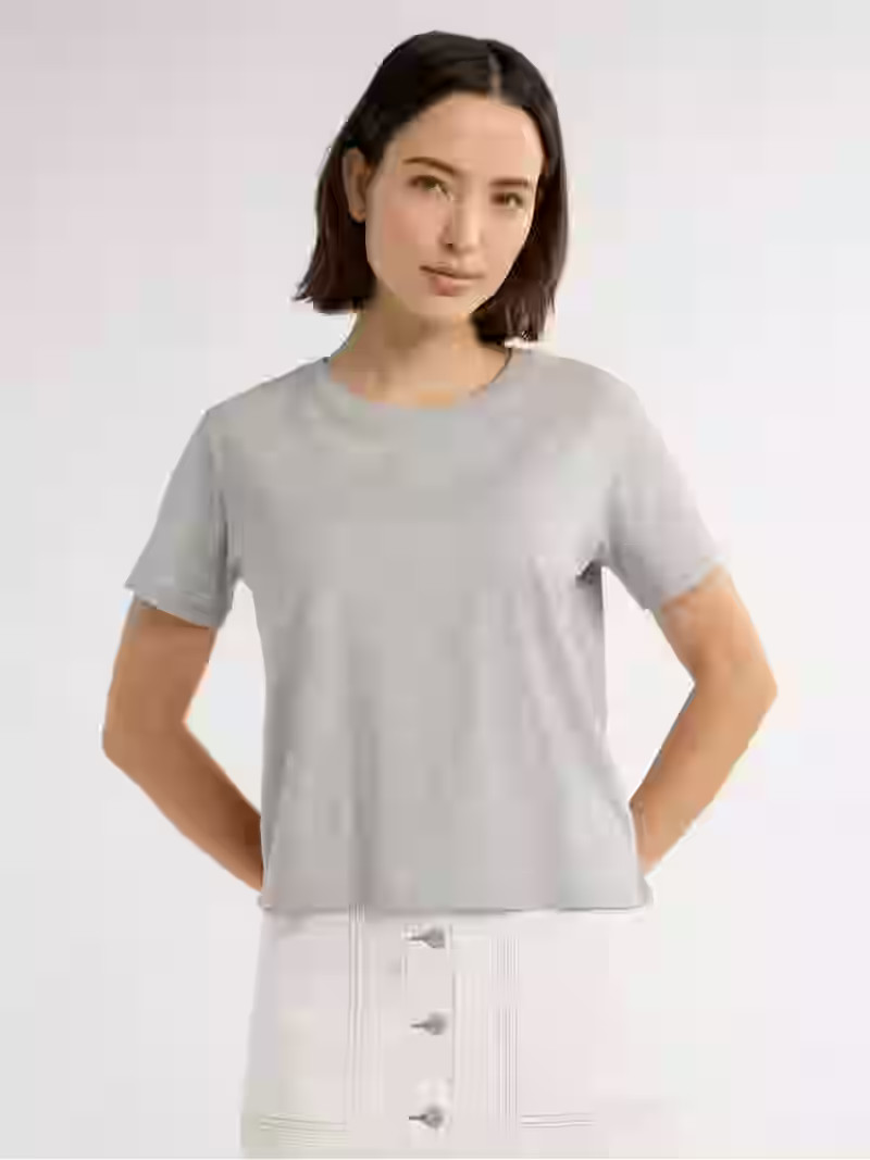 Free Assembly Women's Cotton Cropped Boxy Tee with Short Sleeves, Sizes XS-XXL | Walmart (US)