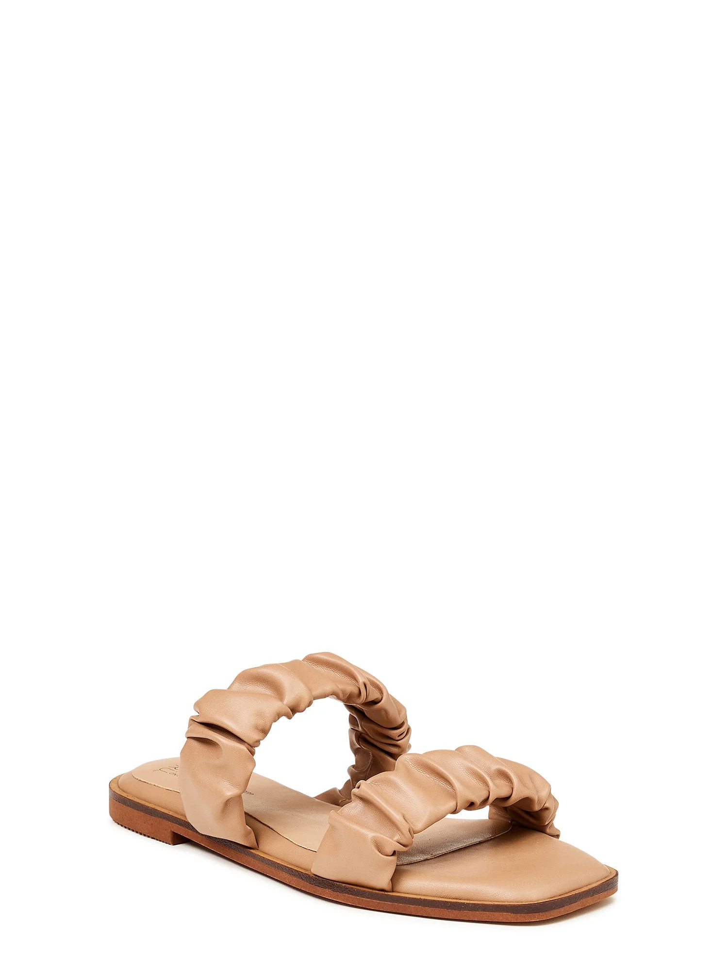 Time and Tru Women's Ruched Strap Sandals | Walmart (US)