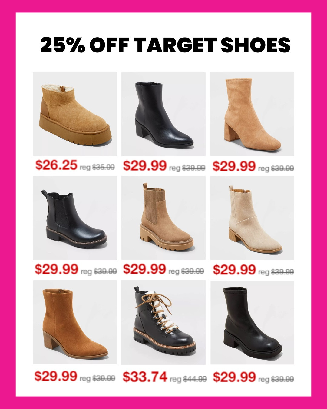 🎯 25% OFF TARGET SHOES 🎯 Ends Sunday!!! 



#LTKSaleAlert #LTKFindsUnder50 #LTKShoeCrush
