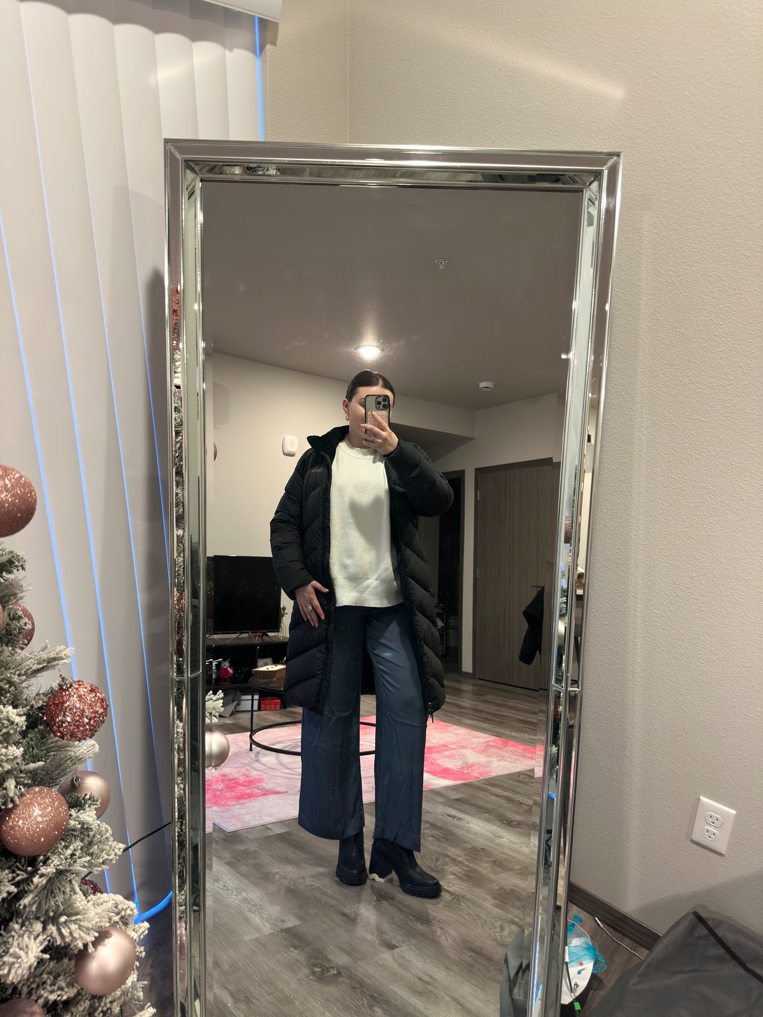 What I wore to the office on a snow day! It may be cold outside but I was looking hot (ish!)

I’m wearing a L coat and pants, S sweater and size 9 boots

#LTKFindsUnder100 #LTKMidsize #LTKootd