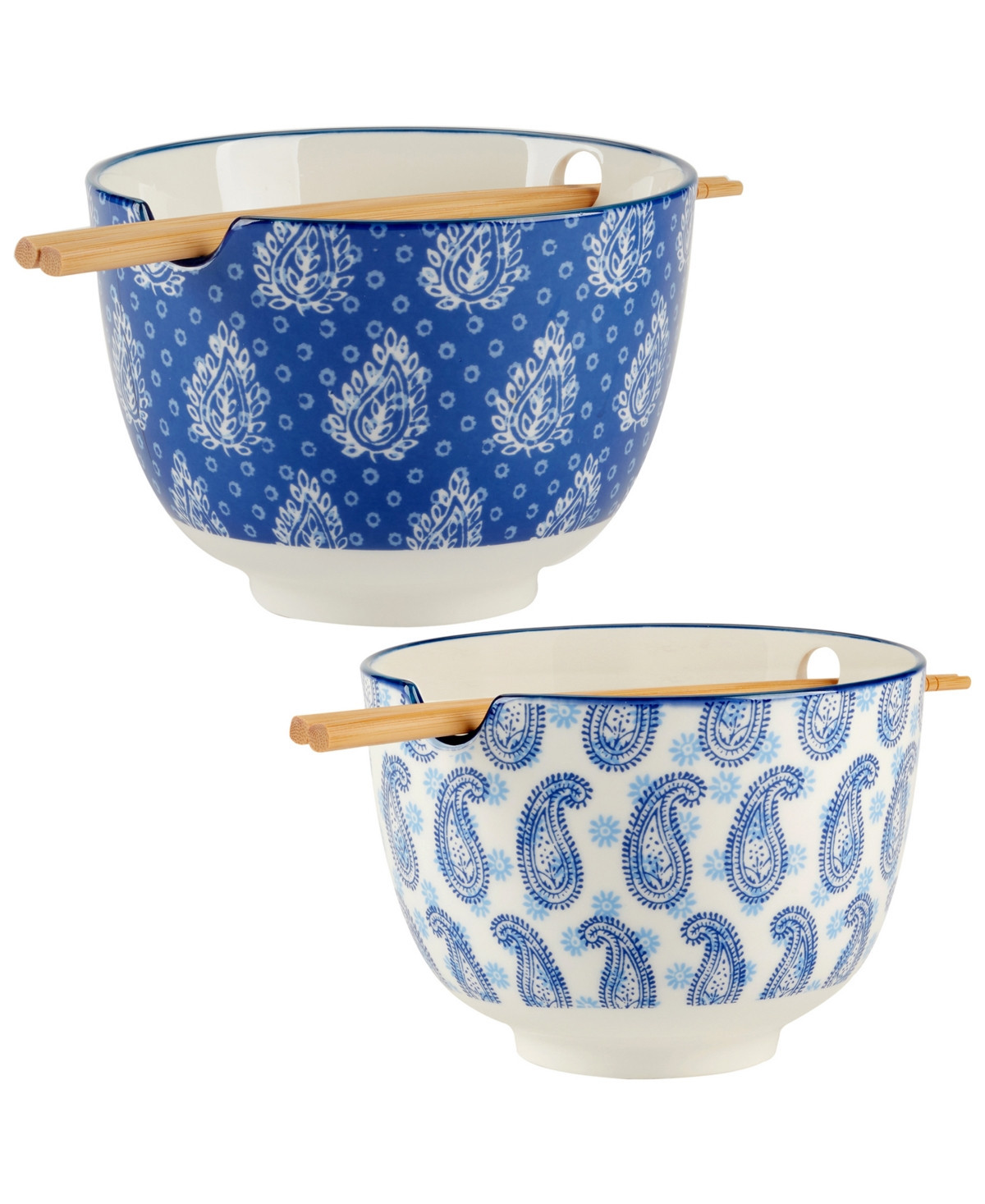 Certified International Carnival Blue Set of 2 Ramen Bowls, 2 Asst - Miscellaneous | Macy's