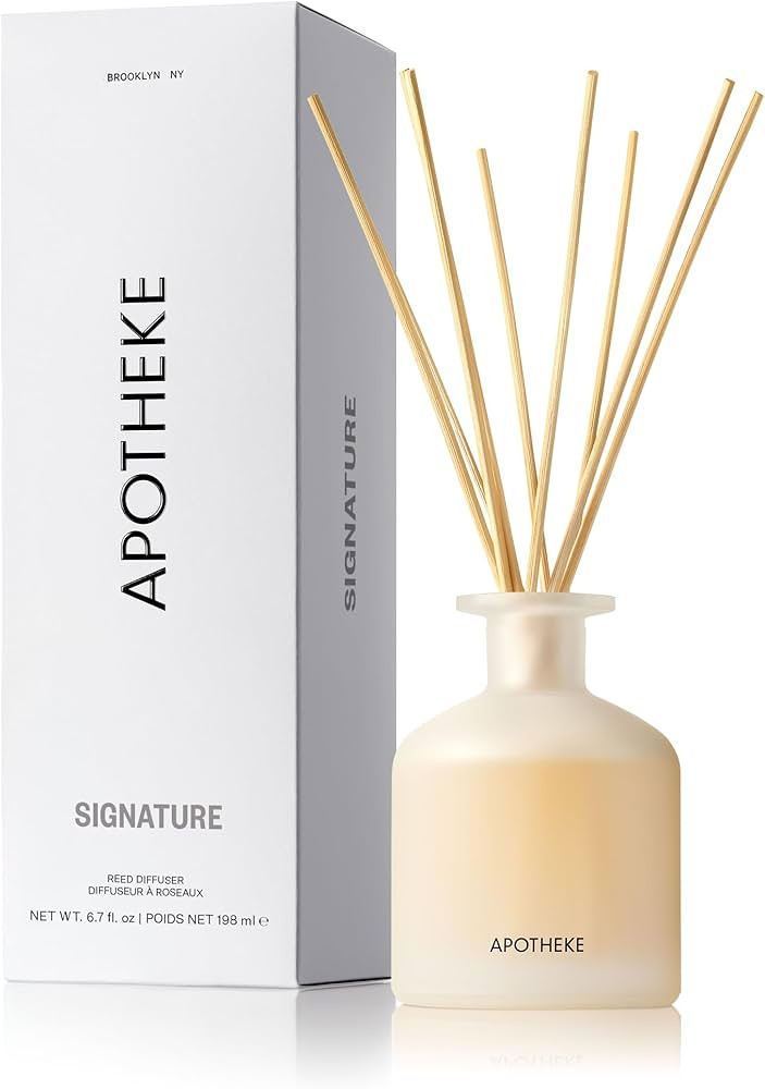 Apotheke Luxury Scented Reed Diffuser for Home, White Vetiver - 6.7 Fl Oz Essential Oil Aromather... | Amazon (US)